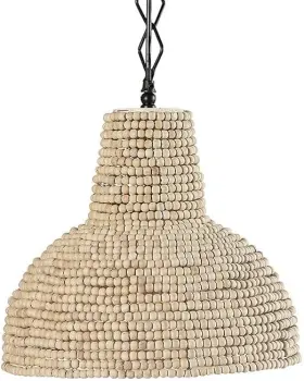 DMR047 47TH MAIN Wood Bead Pendant Light Fixture Boho Shade