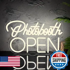 B0DZ5PWYYV ABOOLY Booth Neon Sign Wall Dimmable Led Studio