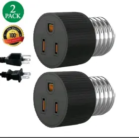 LUNTAK-001 ABORNI Light Bulb Socket Prong Plug Adapter Lamp