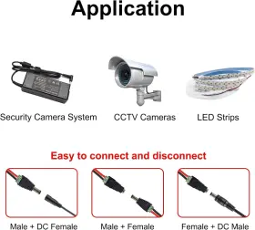X100 ACE DYANMIC Male Power Jack Adapter Plug Cctv Led Strip #3