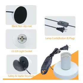 747607984943 ADIYZ Table Lamp Base Desktop Light Sockets #2