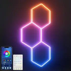 B0F8TXWGVB ALLYES Hexagon Lights Smart Led Wall Music Sync B0F8TXWGVB ALLYES Hexagon Lights Smart Led Wall Music Sync