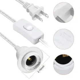 729530255819 ALYSONTECH Pendant Light Cord Lamp Bulb Feet Kit #3