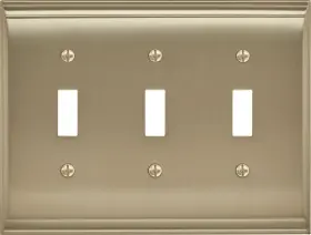 BP36502BBZ AMEROCK Candler Triple Switch Outlet Wall Plate