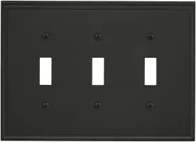 BP36516BBR AMEROCK Mulholland Triple Switch Outlet Wall Plate
