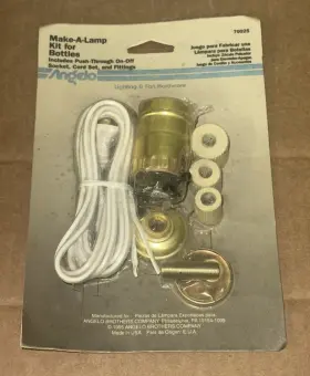70025 ANGELO BROTHERS Lamp Bottle Socket Cord Nos Kit