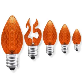 C7-ORANGE ANIAI Led Christmas Light Bulbs Base Sockets Repla