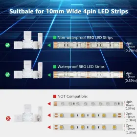 LEDCONNECTER02 AOKIN Led Connectors Clips Strip Lights #3