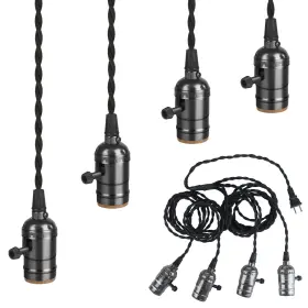 LIGHT-BLACK-LVBIAO8 AOKPSRT Plug Pendant Sockets Kit