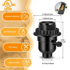 726084991101 AOLLOA Light Socket Lamp Switch #2