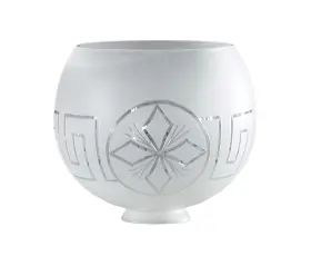 00835 B-P LAMP Starburst Greek Key Gasolier Shade
