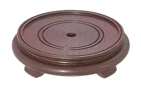 10251R B-P LAMP Top Inset Rosewood Finish Footed Oriental