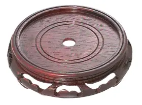 10267R B-P LAMP Top Inset Oriental Base Rosewood Finish