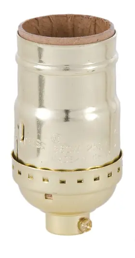 47642 B-P LAMP Keyless Base Socket Brite Gilt Finish Set