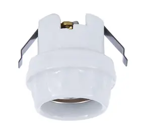 47710 B-P LAMP Glazed Porcelain Clip Socket Double Hole