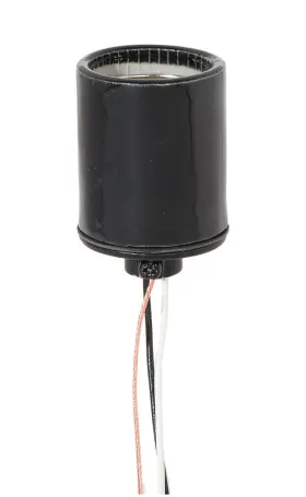 48093 B-P LAMP Keyless Glazed Porcelain Socket Wire Leads