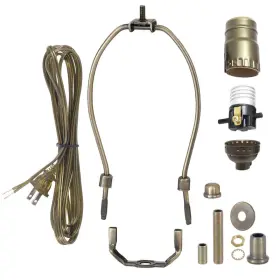 B01LZDH7LI B-P LAMP Bp Antique Finish Table Wiring Harp Kit