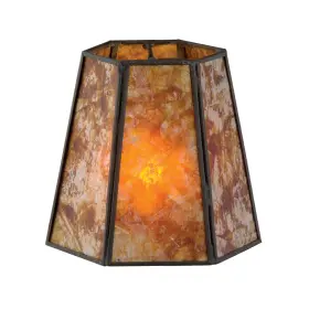 00750M B-P LAMP SUPPLY Hexagonal Chandelier Mica Shades