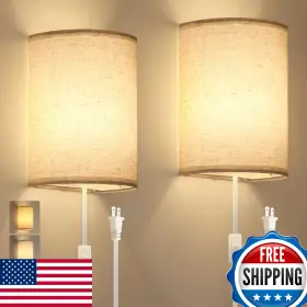 B09WF56LSD BESER WIN Plug Wall Sconces Set Lamp Led Bulbs
