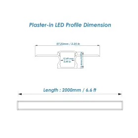 5714 BESSETO Plaster Led Channel Pack Meter Drywall Lig #2