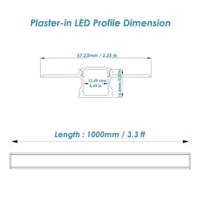 DP45714-61 BESSETO Plaster Led Channel Strip Light Diffus #2