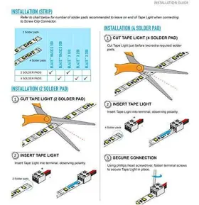 793869916826 BESTTO Led Tape Light Connectors Solderless #3