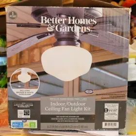 10351 BETTER HOMES GARDENS Light Ceiling Fan Niob Kit