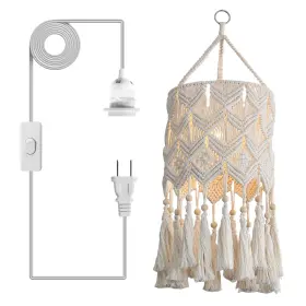 B0C5X8H9LY BIOAQUA Boho Macrame Pendant Light Shade Handmade