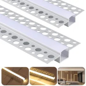 LEDC-001 BOASKUL Pack Plaster Led Channel Recessed Recess