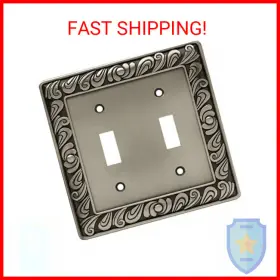 022788640391 BRAINERD Franklin Wall Plate Pewter Double Cover
