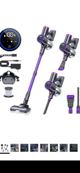 BS01 LED Bieiao Cordless Stick Vacuum Cleaner Display Battery