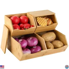 BINS-01 STORAGE Cencode Stackable Lids Set Pantry