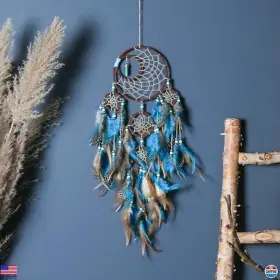 SJ9103 DREAM Deoseisu Feathers Turquoise Beads Wall