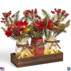 SD-R01 MASON Duoer Jar Christmas Centerpiece Farmhouse Table