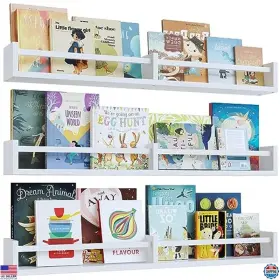 B09F3FKBBY FLOATING Napeollor Nursery Bookshelves Set Wall
