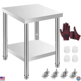 B0DSFVH9TY STEEL Oulisen Table Wheels Shelf