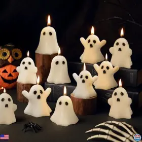 SY-2305 HALLOWEEN Rgqsun Ghost Floating Candles Dripless Wax