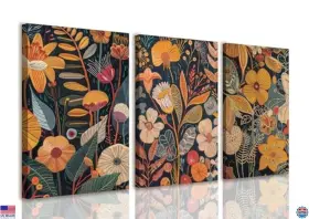 B0D661YQZ3 CANVAS Tbkhudbi Burnt Wall Art Set Century