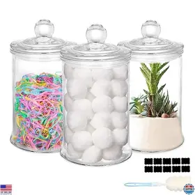 SP-CYG75-001 GLASS Urspeedteklive Pack Apothecary Jars Lids