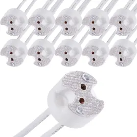 NR-US-210 LED Halogen Lamp Socket Ceramic Base Wire Adapter