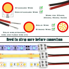 2P8MM BRANDED01 Pack Erless Led Tape Light Connectors Tighten #2
