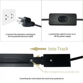 753817663417 BRAVSEKAI Track Lighting End Cord Connector Sing #2