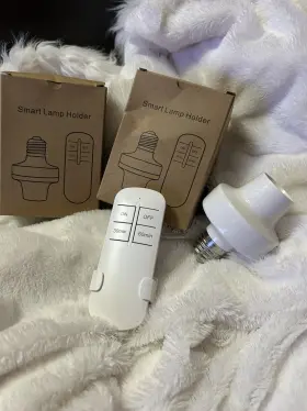 733310672390 BUKEER Remote Control Light Bulb Socket Lamp