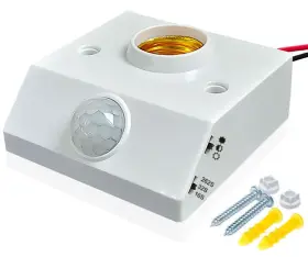 BU-4563 BUKEER Motion Sensor Light Socket Bulb Base Au