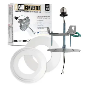R56WHTFB FANS Converter Flat Beveled Medallion Chandeliers