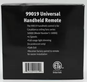99019 CASABLANCA Ceiling Fan Remote Control Box #3