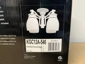 KGC12A-546 CASABLANCA Ceiling Fan Light Fixture Cocoa Finish #2