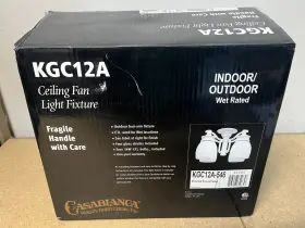KGC12A-546 CASABLANCA Ceiling Fan Light Fixture Cocoa Finish