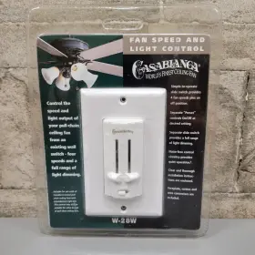 W-28W CASABLANCA Ceiling Fan Light Control Wired Wall Slide