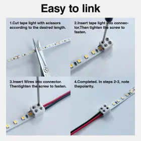 742404241671 CEZELUX Pack Led Strip Light Connectors Pin Tape #3